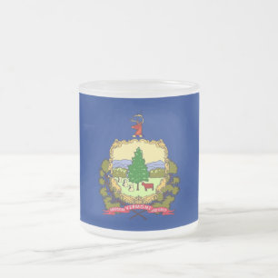 Mattierte kleine Tasse aus Glas mit der Flagge Ver
