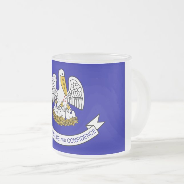 Mattierte kleine Tasse aus Glas mit der Flagge von (VorderseiteRechts)