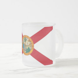 Mattierte kleine Tasse aus Glas mit Florida