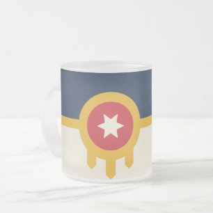 Mattierte kleine Tasse aus Glas, Tulsa, Oklahoma