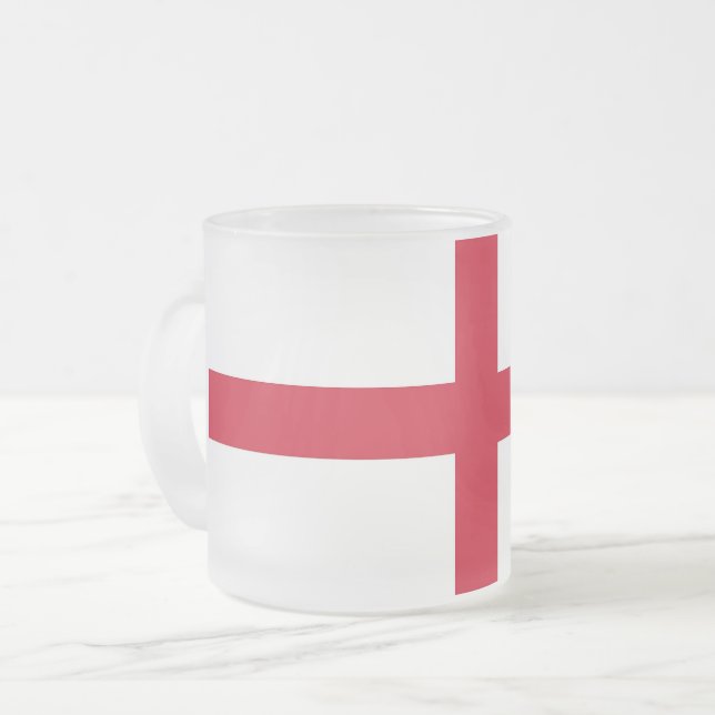 Mattierte kleine Tasse mit englischer Flagge, Vere (Vorderseite Links)