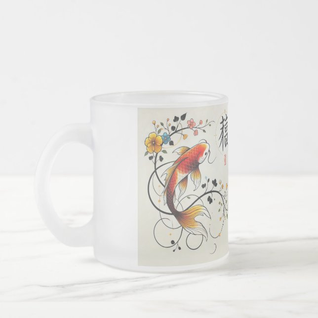 Mattierte Koi Tasse (Links)
