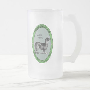 Mattierte Lama-Bier-Tasse Mattglas Bierglas