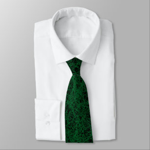 Mattierte Linien - Forest Green auf Black Krawatte