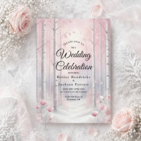Mattierte Petals bei einer Winterwoodlandhochzeit