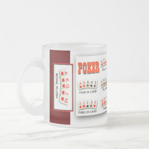 MATTIERTE POKER-HANDTasse Mattglastasse