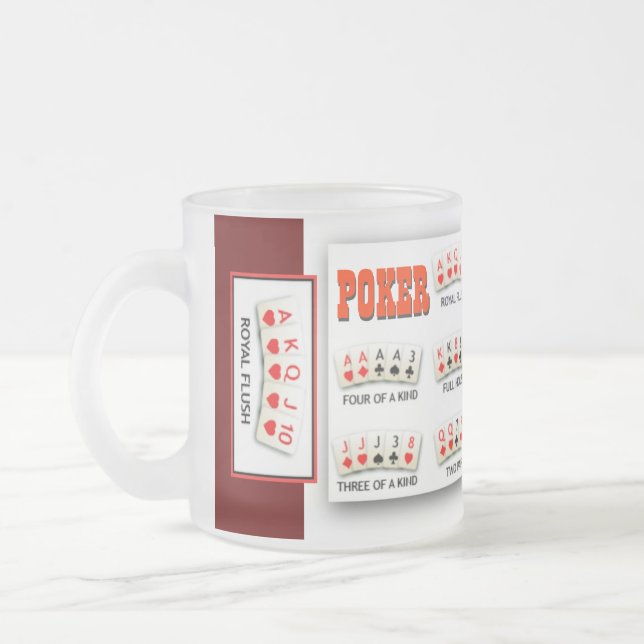 MATTIERTE POKER-HANDTasse Mattglastasse (Links)