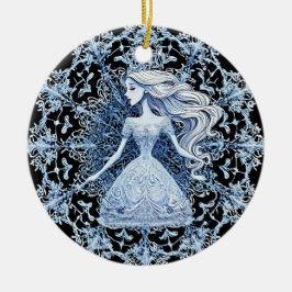 Mattierte Prinzessin umgeben von faszinierender Sc Keramik Ornament