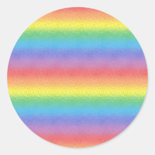 Mattierte Regenbogen-Aufkleber Runder Aufkleber