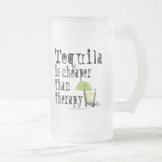 MATTIERTE STEIN-TASSE - TEQUILA, KÄPFER ALS THERAP MATTGLAS BIERGLAS