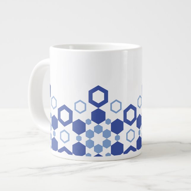 Mattierte Symmetrie Jumbo-Tasse (Vorderseite Links)