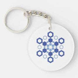 Mattierte Symmetrie Schlüsselanhänger