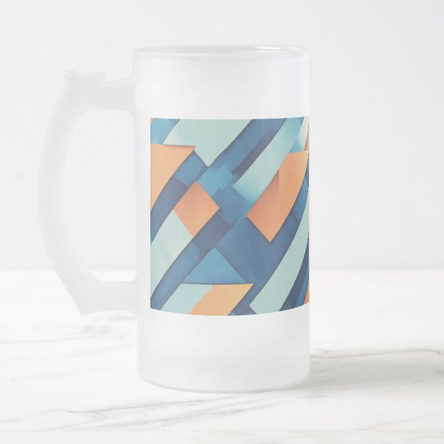 Mattierte Tasse 16 oz - Minimalistisch geometrisch (Links)