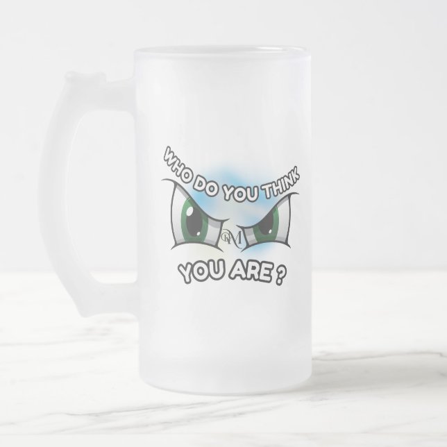 Mattierte Tasse 16oz : Wer denkst du? (Links)