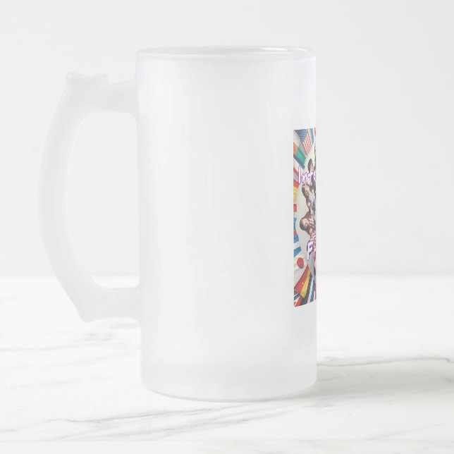 Mattierte Tasse aus Glas, 16 oz (Links)