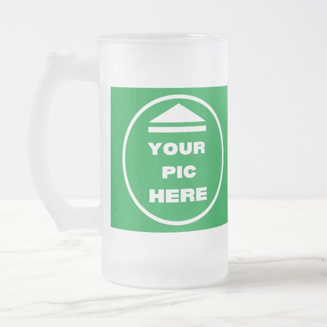 Mattierte Tasse aus Glas - Bild 16 oz hinzufügen (Links)