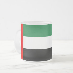 Mattierte Tasse aus Glas - Flagge der VAE