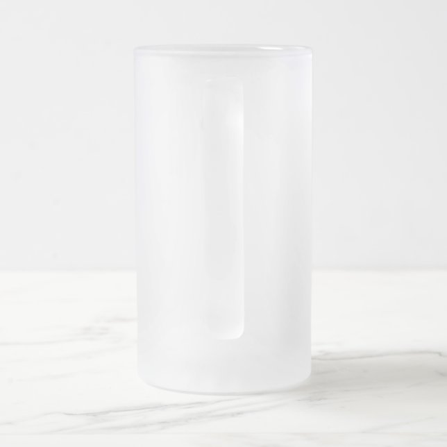 Mattierte Tasse aus Glas mit Abstraktem Swirl-Desi (Henkel)