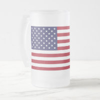 Mattierte Tasse aus Glas mit der Flagge der Verein