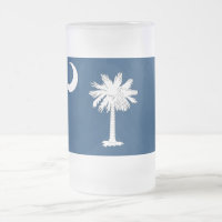 Mattierte Tasse aus Glas mit der Flagge von South 