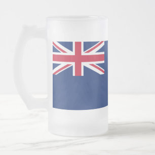 Mattierte Tasse aus Glas mit neuseeländischer Flag