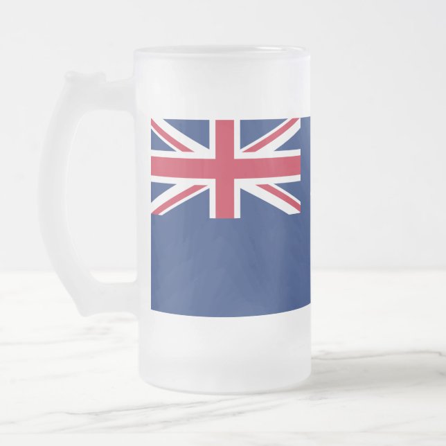 Mattierte Tasse aus Glas mit neuseeländischer Flag (Links)
