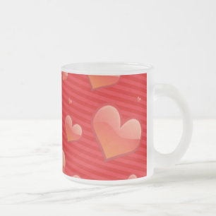 Mattierte Tasse aus Rotkehlglas