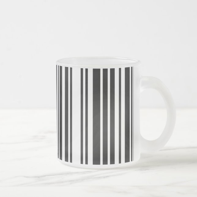 Mattierte Tasse aus Schwarzbarcode (Rechts)