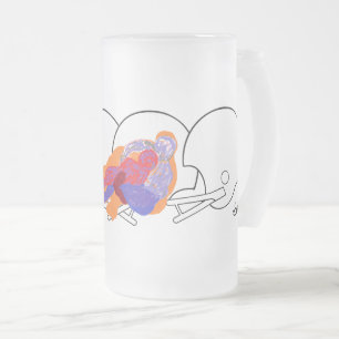Mattierte Tasse: Das Spiel läuft Mattglas Bierglas