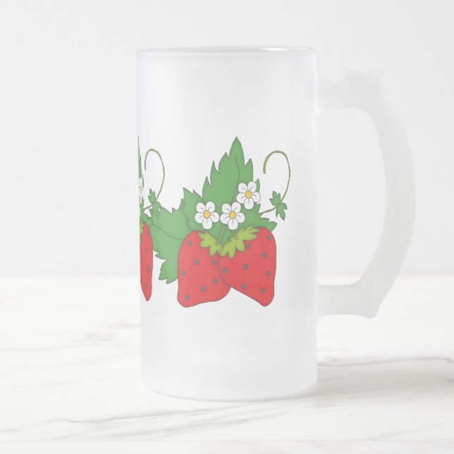 Mattierte Tasse des Erdbeerfrucht-Spaßes (Rechts)