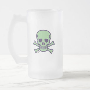 Mattierte Tasse des grünen Schädels