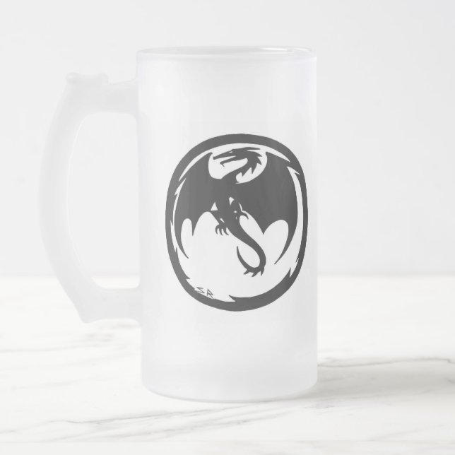 Mattierte Tasse des Schwarzen Drachen (Links)