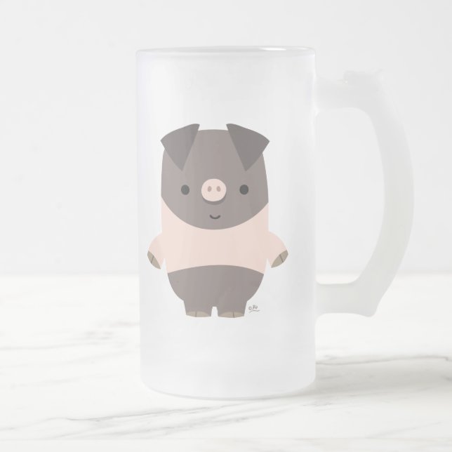 Mattierte Tasse des starken Cartoon-Schweins (Rechts)