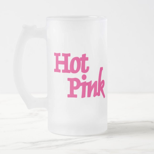 Mattierte Tasse in Hot Pink (Links)