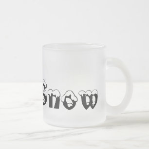Mattierte Tasse mit Schnee