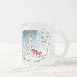Mattierte Tasse Polar Bear und Sleigh