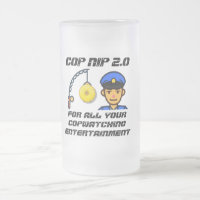 mattierte Tasse "POLIZIST NIP 2.0"