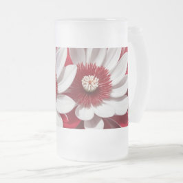 Mattierte Tasse Red White Floral AI Art Design