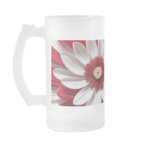 Mattierte Tasse Red White Floral AI Art Design