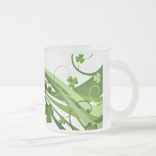 Mattierte Tasse-St. Patrick's Clovers Mattglastasse (Rechts)