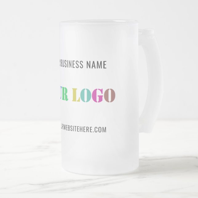 Mattierte Tasse von  Glass-Bier mit Firmenlogo (VorderseiteRechts)