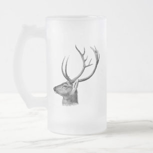 Mattierte Tasse von Vintagem Hirschkopf