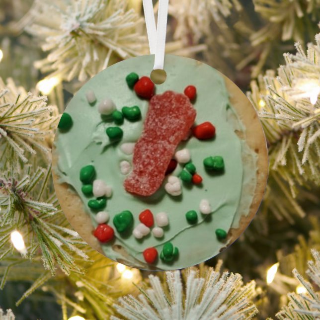 Mattierte Weihnachtszucker Bonbon Gummie Ornament Aus Metall (InSitu)