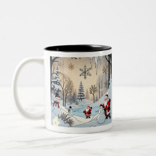 "Mattierte Winterträume" Zweifarbige Tasse