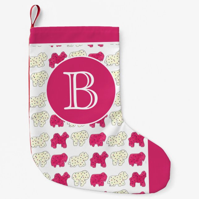 Mattierte Zirkus Tierkochteile Krümel Sprinklen Kleiner Weihnachtsstrumpf (Vorderseite)