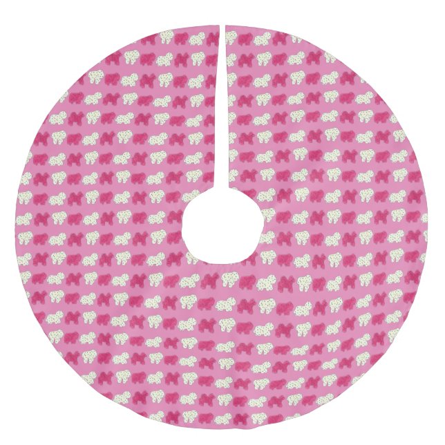 Mattierte Zirkus Tierkochteile Krümel Sprinklen Polyester Weihnachtsbaumdecke (Vorderseite)