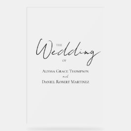 Mattierter Empfang Acrylschild