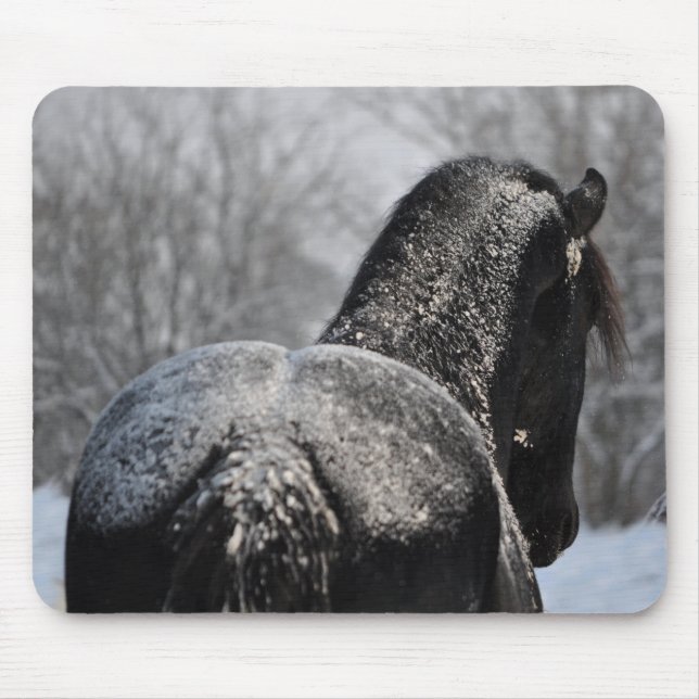 Mattierter friesischer Hintern Mousepad (Vorne)