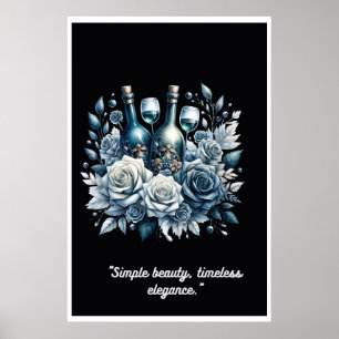 "Mattierter Garten: Ein winterlicher Romantik" Poster