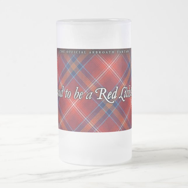 Mattierter GlasStein - stolz, ein rotes Lichtie zu Mattglas Bierglas (Mittel)